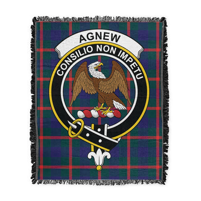 Scottish Tartan Agnew Modern Clan Woven Blanket Crest Style