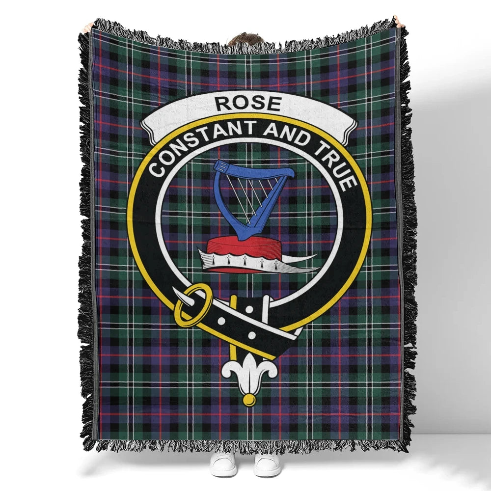 Scottish Tartan Rose Hunting Modern Clan Woven Blanket Crest Style