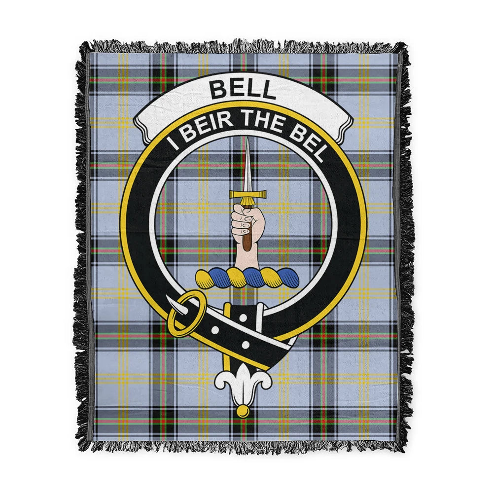 Scottish Tartan Bell of the Borders Clan Woven Blanket Crest Style