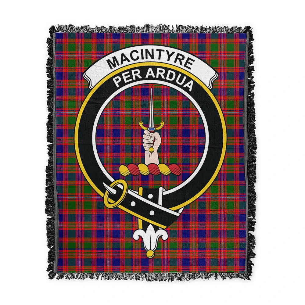 Scottish Tartan MacIntyre Modern Clan Woven Blanket Crest Style