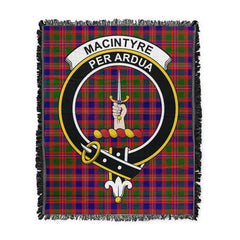 Scottish Tartan MacIntyre Modern Clan Woven Blanket Crest Style