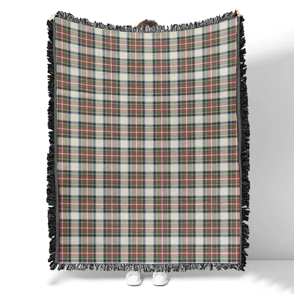 Scottish Tartan Stewart Dress Ancient Clan Woven Blanket Plaid Style