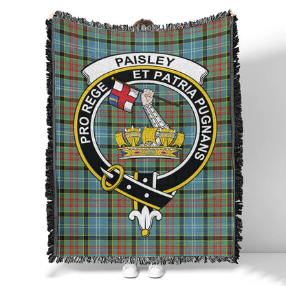 Scottish Tartan Paisley District Clan Woven Blanket Crest Style