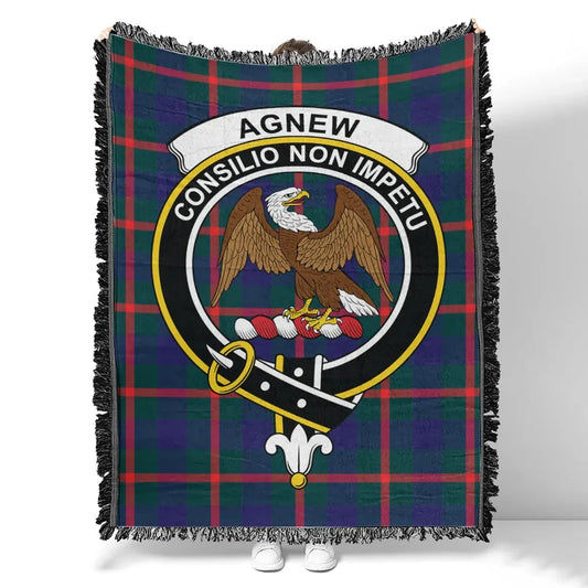 Scottish Tartan Agnew Modern Clan Woven Blanket Crest Style