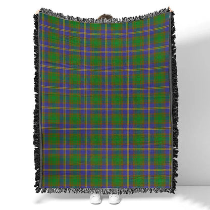 Scottish Tartan Strange of Balkaskie Clan Woven Blanket Plaid Style