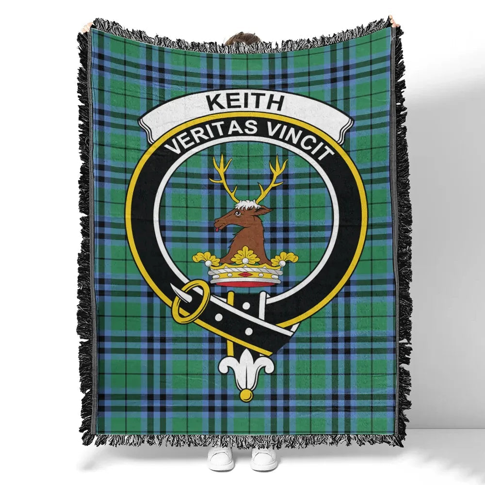 Scottish Tartan Keith Ancient Clan Woven Blanket Crest Style