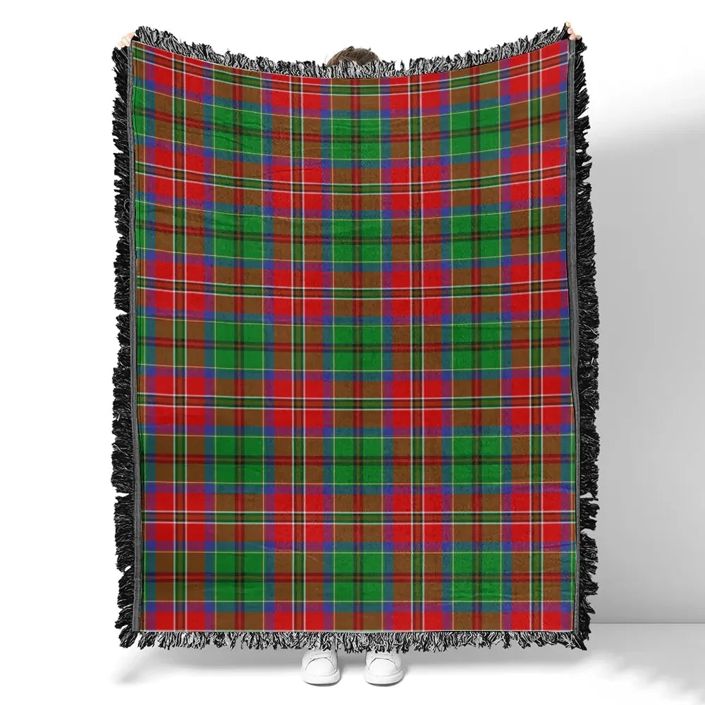 Scottish Tartan McCulloch Clan Woven Blanket Plaid Style
