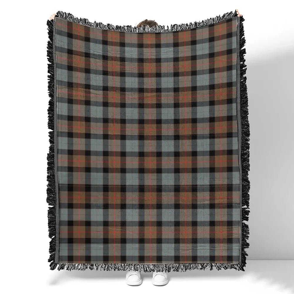 Scottish Tartan Gunn Weathered Clan Woven Blanket Plaid Style