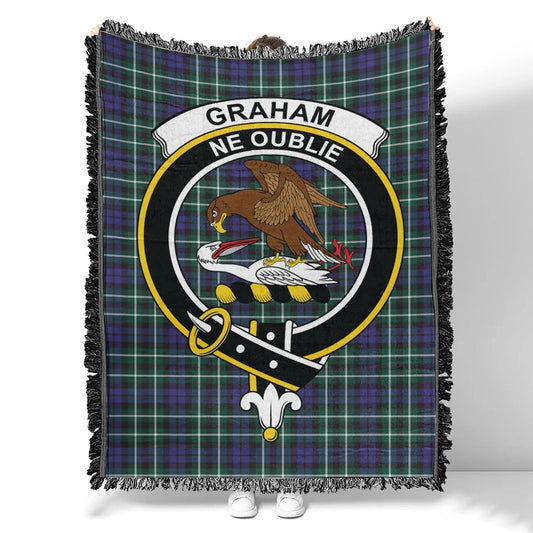 Scottish Tartan Graham of Montrose Modern Clan Woven Blanket Crest Style