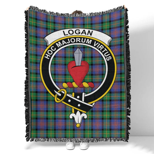 Scottish Tartan Logan Ancient Clan Woven Blanket Crest Style