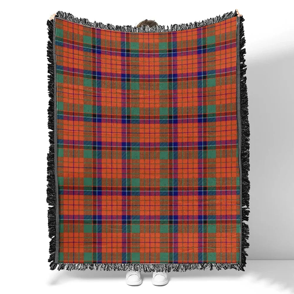 Scottish Tartan Nicolson Ancient Clan Woven Blanket Plaid Style