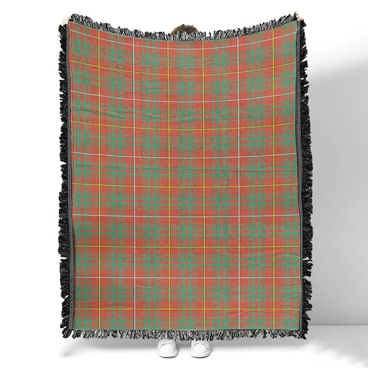 Scottish Tartan Bruce Ancient Clan Woven Blanket Plaid Style