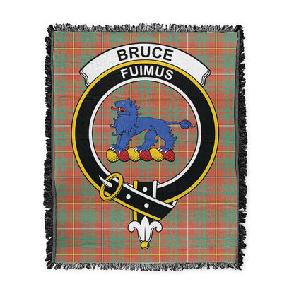 Scottish Tartan Bruce Ancient Clan Woven Blanket Crest Style