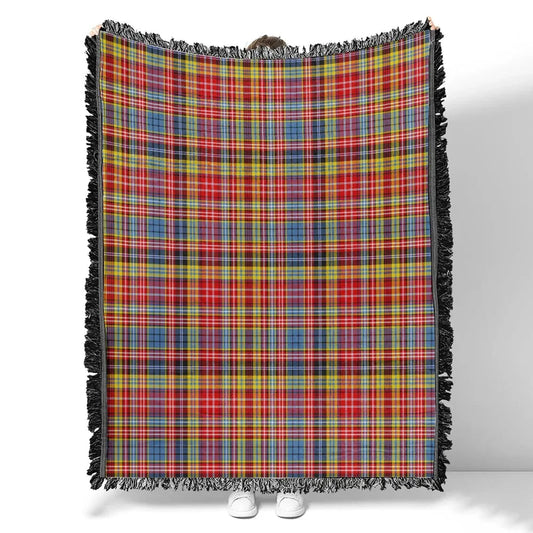 Scottish Tartan Drummond of Strathallan Clan Woven Blanket Plaid Style