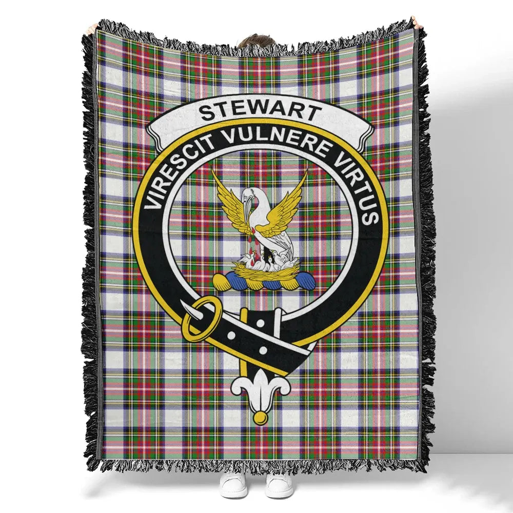 Scottish Tartan Stewart Dress Modern Clan Woven Blanket Crest Style