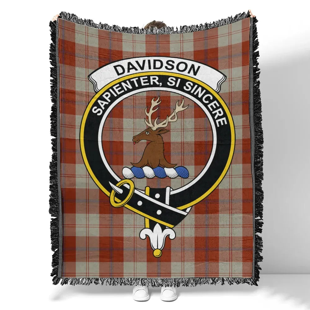 Scottish Tartan Davidson Dress Dancers Clan Woven Blanket Crest Style