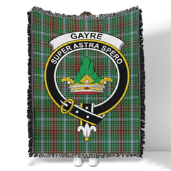 Scottish Tartan Gayre Clan Woven Blanket Crest Style