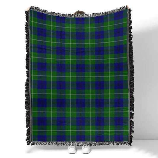 Scottish Tartan Oliphant Modern Clan Woven Blanket Plaid Style