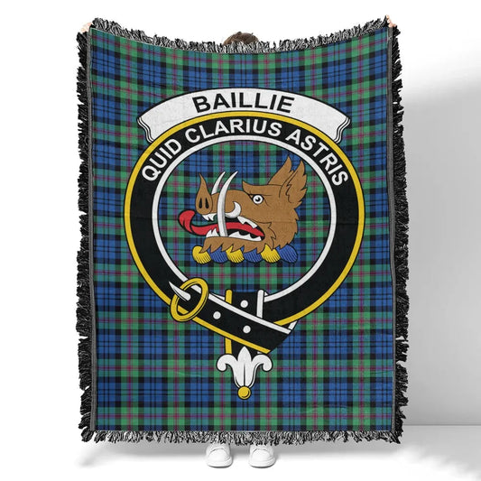 Scottish Tartan Baillie Ancient Clan Woven Blanket Crest Style