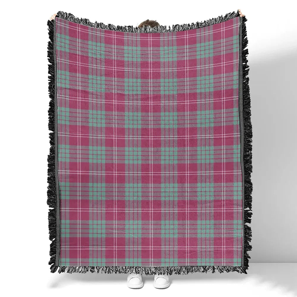 Scottish Tartan Crawford Ancient Clan Woven Blanket Plaid Style