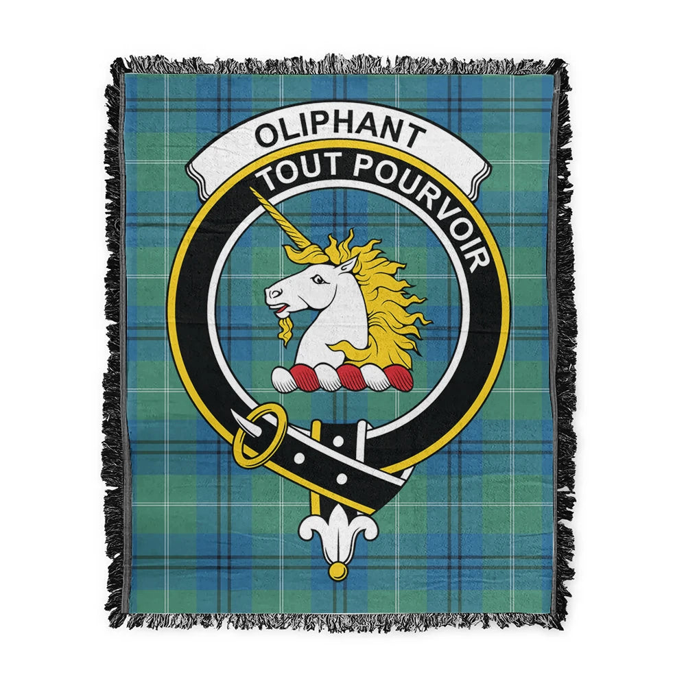 Scottish Tartan Oliphant Ancient Clan Woven Blanket Crest Style