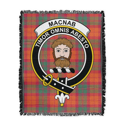 Scottish Tartan MacNab Ancient Clan Woven Blanket Crest Style