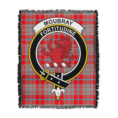 Scottish Tartan Moubray Clan Woven Blanket Crest Style