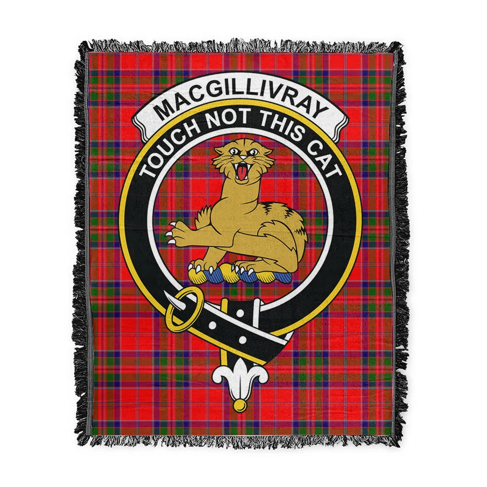 Scottish Tartan MacGillivray Modern Clan Woven Blanket Crest Style