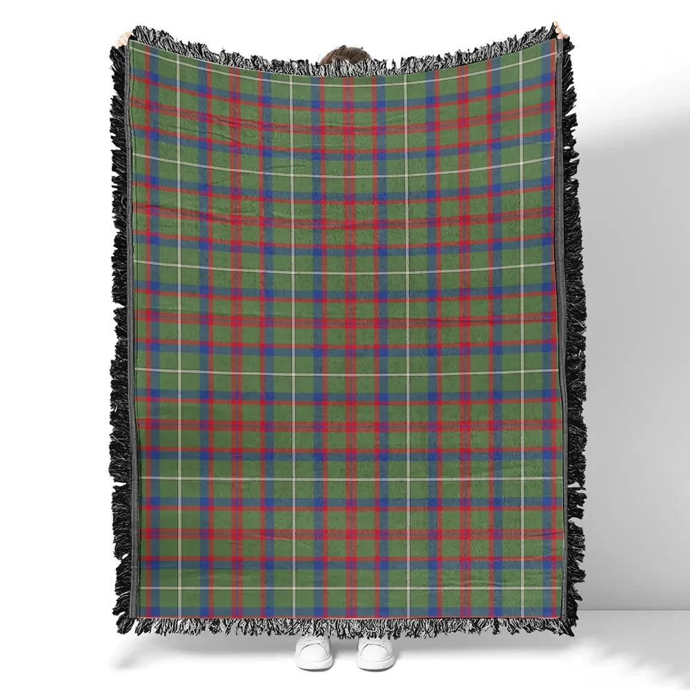 Scottish Tartan Shaw Green Modern Clan Woven Blanket Plaid Style