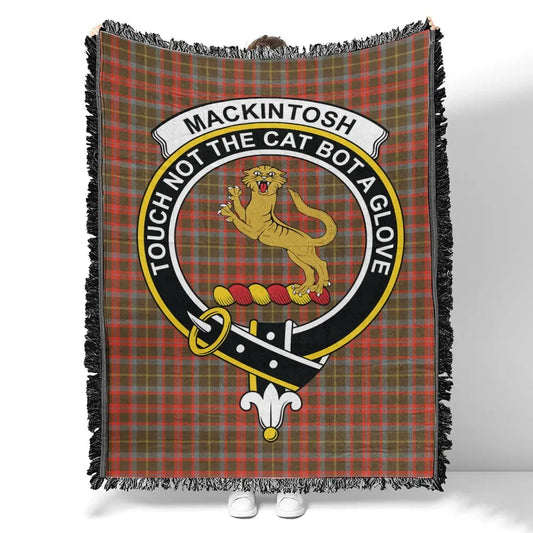 Scottish Tartan MacKintosh Hunting Weathered Clan Woven Blanket Crest Style