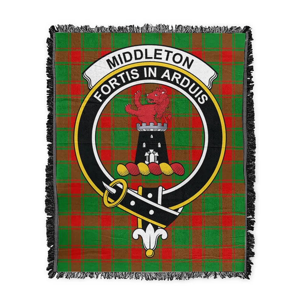 Scottish Tartan Middleton Modern Clan Woven Blanket Crest Style