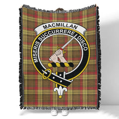 Scottish Tartan MacMillan Old Weathered Clan Woven Blanket Crest Style
