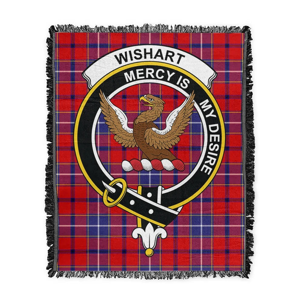 Scottish Tartan Wishart Dress Clan Woven Blanket Crest Style