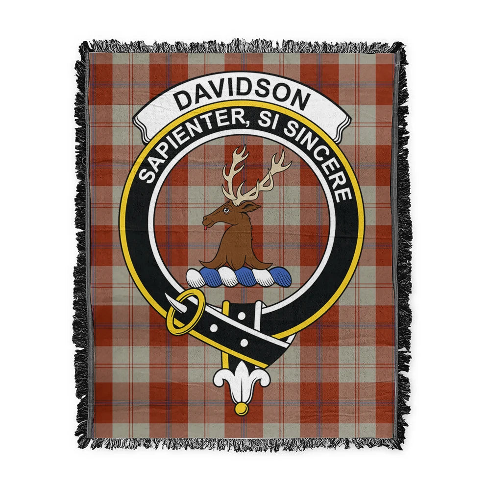 Scottish Tartan Davidson Dress Dancers Clan Woven Blanket Crest Style