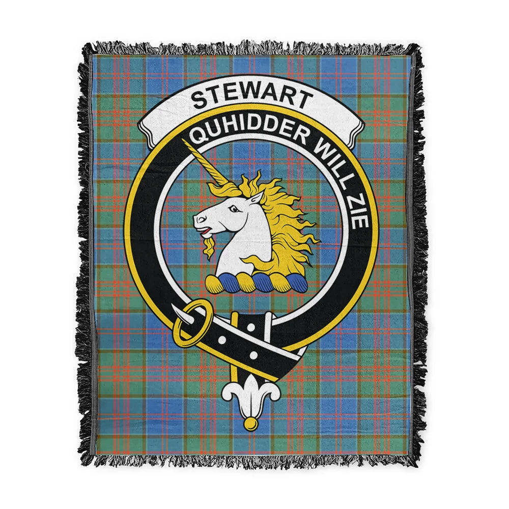 Scottish Tartan Stewart of Appin Hunting Ancient Clan Woven Blanket Crest Style
