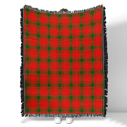 Scottish Tartan MacQuarrie Modern Clan Woven Blanket Plaid Style