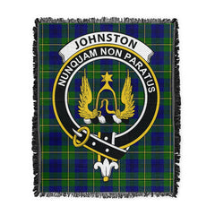 Scottish Tartan Johnston Modern Clan Woven Blanket Crest Style