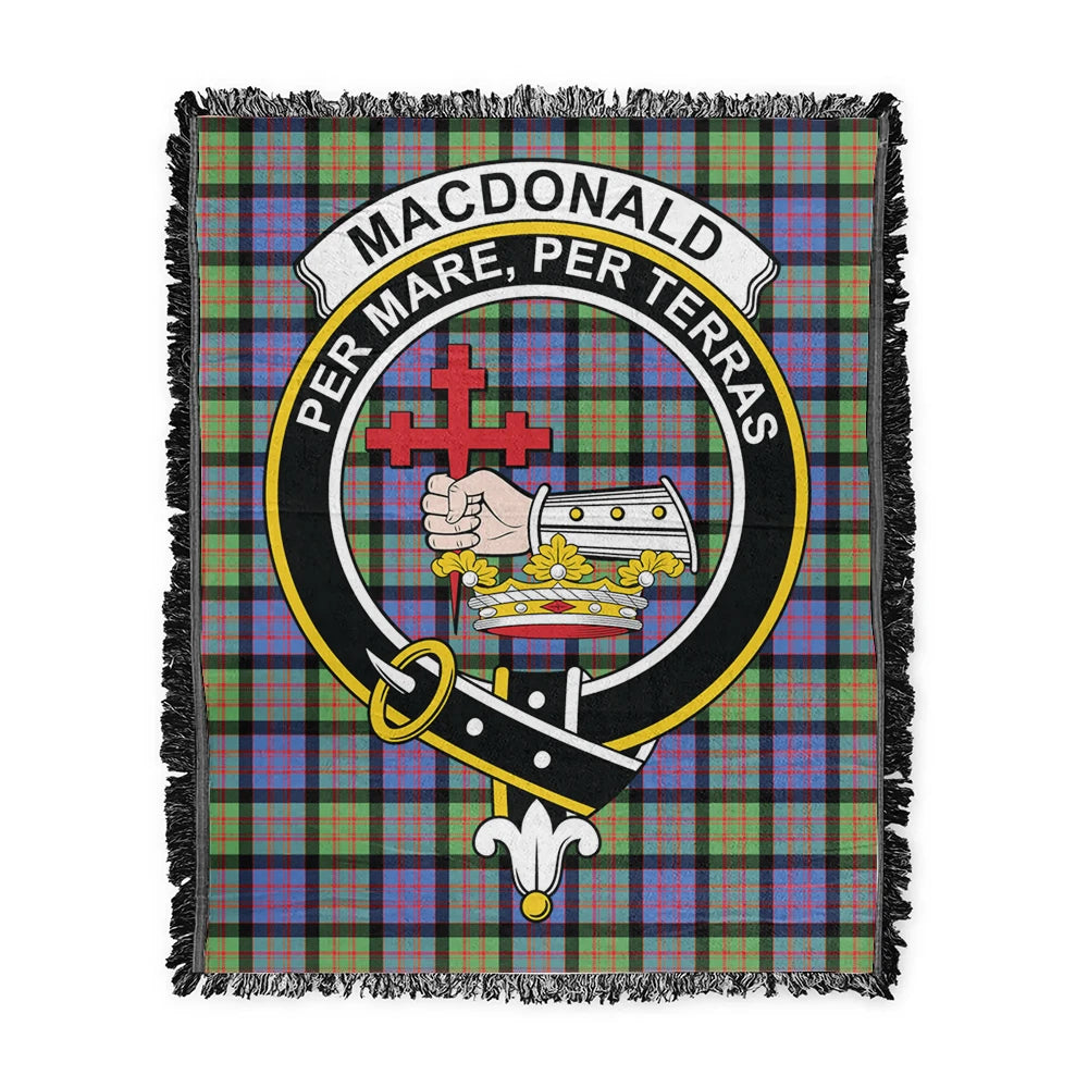 Scottish Tartan MacDonald Ancient Clan Woven Blanket Crest Style