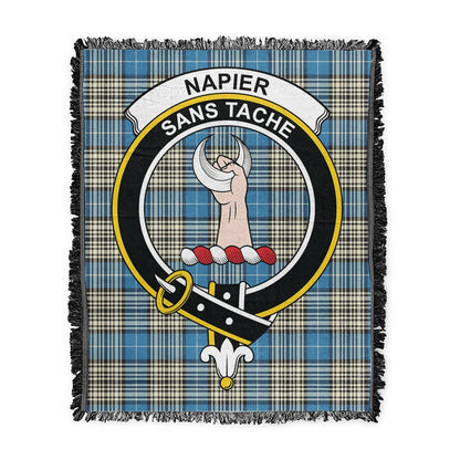 Scottish Tartan Napier Ancient Clan Woven Blanket Crest Style