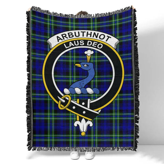 Scottish Tartan Arbuthnot Modern Clan Woven Blanket Crest Style
