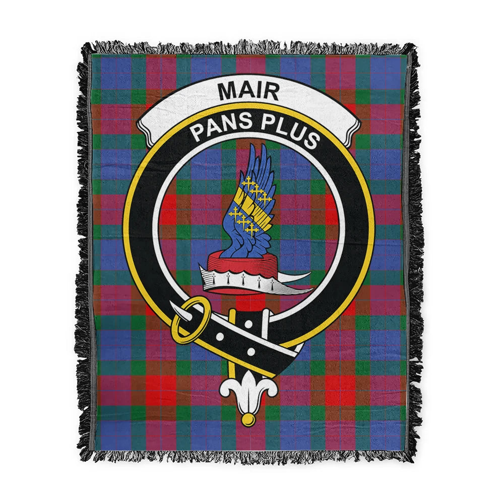 Scottish Tartan Mar Clan Woven Blanket Crest Style