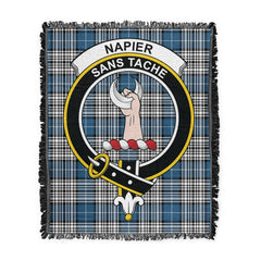 Scottish Tartan Napier Modern Clan Woven Blanket Crest Style