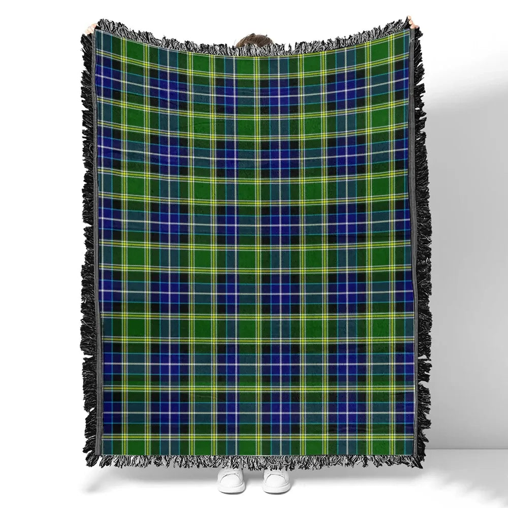 Scottish Tartan MacKellar Clan Woven Blanket Plaid Style