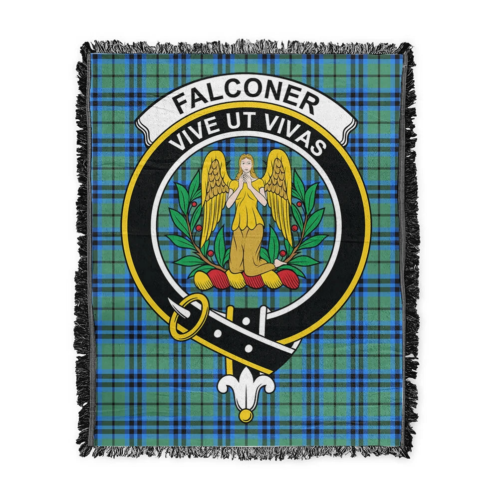 Scottish Tartan Falconer Clan Woven Blanket Crest Style