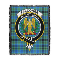Scottish Tartan Falconer Clan Woven Blanket Crest Style