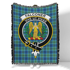 Scottish Tartan Falconer Clan Woven Blanket Crest Style