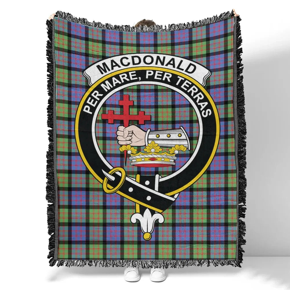 Scottish Tartan MacDonald Ancient Clan Woven Blanket Crest Style