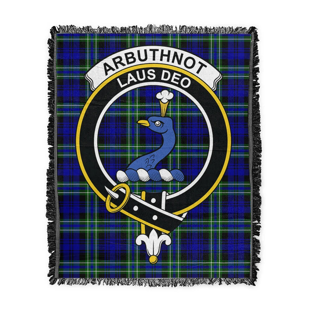 Scottish Tartan Arbuthnot Modern Clan Woven Blanket Crest Style