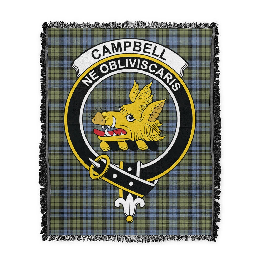 Scottish Tartan Campbell Faded Clan Woven Blanket Crest Style