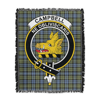 Scottish Tartan Campbell Faded Clan Woven Blanket Crest Style